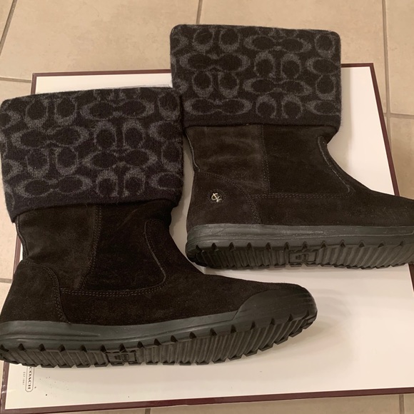 Coach Shoes - Black Coach Boots Size 10